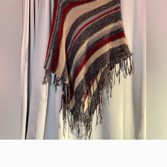 Caren‎ Sport Cozy Multicolor Striped Shrug Poncho Sweater size 2X - Picture 4 of 10